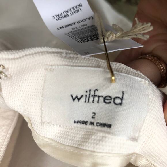 Aritzia Wilfred Ecoulement Jumpsuit Tie-back Sleeveless White Crepe 2 NWT - Picture 3 of 9